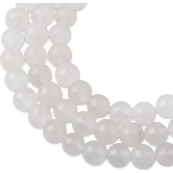 Dětské navlékací korálky Korálky z minerálu Bílý nefrit 8 mm