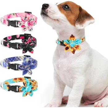 Obojek pro psa Nastavitelný obojek pro psa s motýlkem, modrý, velikost XL
