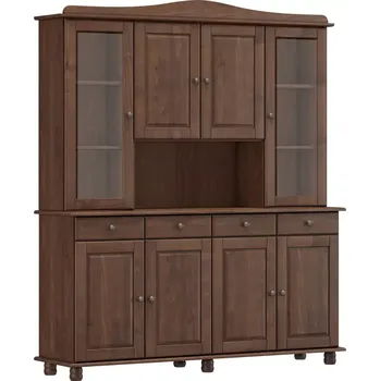 Vinotéka Příborník s nástavcem 4 dveře RUBI tmavě hnědá - doprava zdarma - SLEVA 3% s kodem radost25