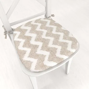 Podsedák Oblý podsedák Porto PRT-006 Režný cik-cak - 39x37x3 cm