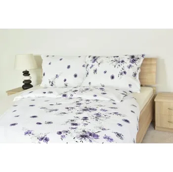 Povlečení Ložní povlečení, Krep, Kytky fialové 1+1