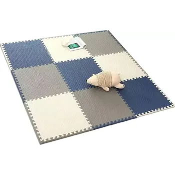 Pěnové puzzle podložka do posilovny 60 × 60 cm s okrajovou lištou, sada 9 ks