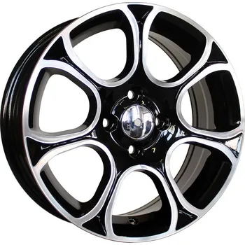 Alu kolo Alu kola Racing Line B5164, 15x6 4x98 ET35, černá + leštění vhodné pro Fiat 500, Fiat Panda (od 2012)