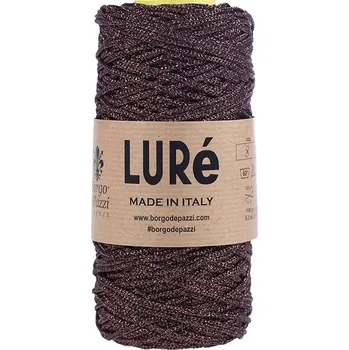Příze Borgo de Pazzi Luré 8 Hnědá (Špagátová příze Luré Hnědá)
