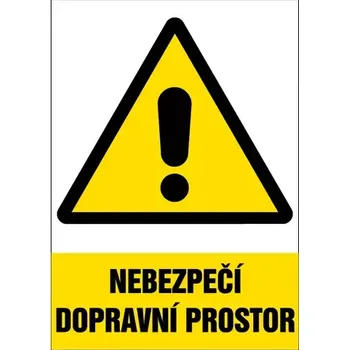 Kancelář Značka Nebezpečí – Dopravní prostor, samolepicí fólie, 210 × 297 mm