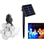 Solární zahradní světelná girlanda 20 LED RGB, 4,85 m