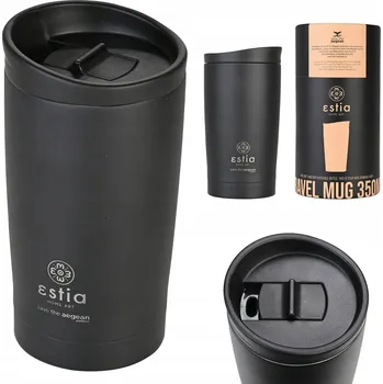 Termoska Termohrnek nepropustný termoska na kávu, čaj 350 ml černý