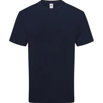 Pánská móda FRUIT OF THE LOOM PURE COTTON T / Unisex tričko z těžké bio bavlny - tmavě modrá XL