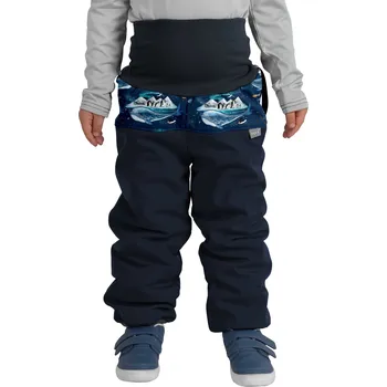 Batolecí softshellové oteplovačky s beránkem Plus, Tm. Modročerná, Tučňáci Velikost: 92/98