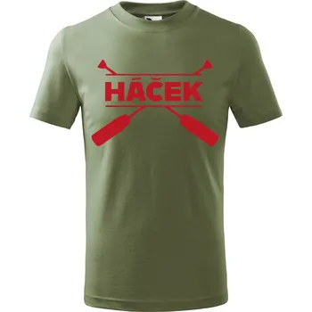 Chlapecké tričko DOBRÝ TRIKO Dětské tričko Háček pádla Velikost: 122/6 let, Barva: Khaki