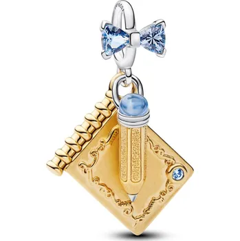 Přívěsek PANDORA visací přívěsek Bridgerton Taneční kartička a tužka