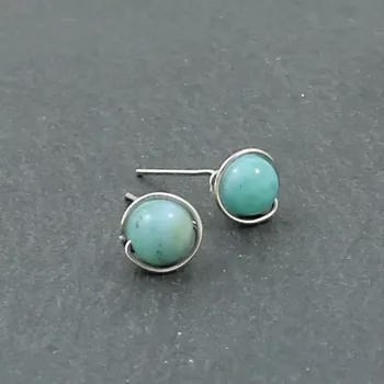 Náušnice Náušnice s larimarem – pecky