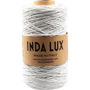 Příze Borgo de Pazzi Inda lux 04 Bílá (Špagátová příze Inda lux 04 Argento)
