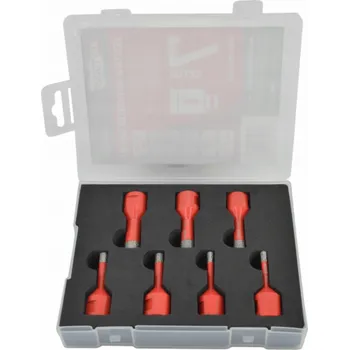 Vrtačka AWTools vrtačka AWTOOLS SADA KORUNKY NA KAMENNÉ OBKLADY, sada 7 ks. (2x6mm, 8, 10,12,14mm) V POUZDRU NA SUCHÝ VOSK