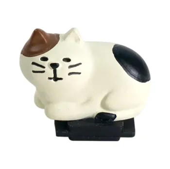 Selfie tyč Krytka blesku fotoaparátu 2,64 x 2,18 x 1,45 cm Motiv sedící bílohnědé kočky Dekorativní ochrana sáněk