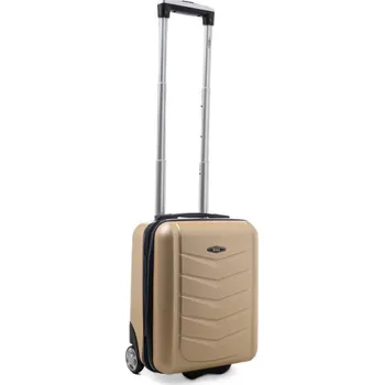 Módní doplněk Zlatý malý odolný kabinový kufr "Armor" - vel. S
