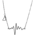 Originální ocelový náhrdelník Srdeční tep KNSC-253 Troli