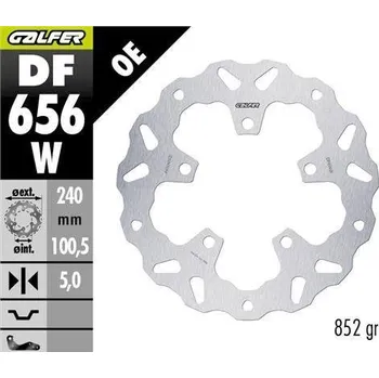 Brzda pro motocykl GALFER brzdový kotouč zadní CF MOTO 450MT 24- (WAVE FIXED) (240X100,5X5mm) (GALFER brzdový kotouč zadní CF MOTO 450MT 24- (WAVE FIXED) (240X100,5X5mm))