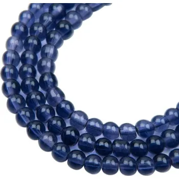 Korálek Skleněné Mala korálky 6 mm modré