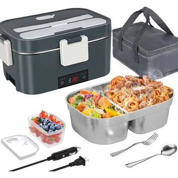 Svačinový box Ohřívací box na jídlo digitální 80W Czoelesa, Barvy a parametry Šedá