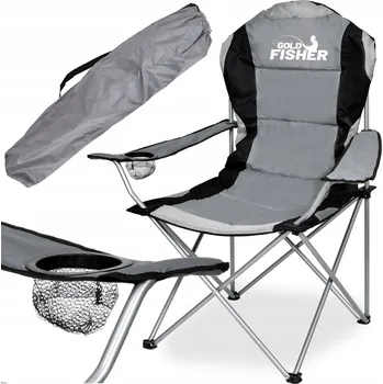 Skládací rybářská židle KASTOR, šedá