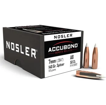 Příslušenství pro sportovní střelbu Střely Nosler AccuBond 7mm, dia .284, 140grs (50 ks)
