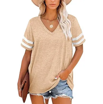 Dámská halenka Dámské volné tričko s výstřihem do V - vel. XL