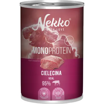 Krmivo pro psa Nekko Monoprotein Adult Krmivo mokrá pro psy s telecím masem 400g