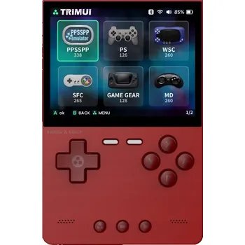 Herní konzole Přenosná herní konzole kapesní retro Trimui Brick TG3040 256 GB ČERVENÁ + hry
