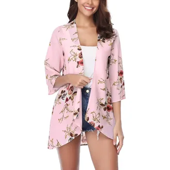 Dámská halenka Dámská volná letní halenka s květinovým potiskem - vel. XL