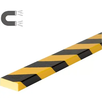 Dětská zábrana Černo-žlutá pěnová magnetická ochrana rohů zdí, stěn "typ D" - 100 x 5 x 2 cm