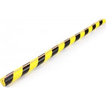 Stavební profil Černo-žlutá pěnová výstražná ochrana sloupů (U-profil) - 4 x 100 x 2 x 0,8 cm