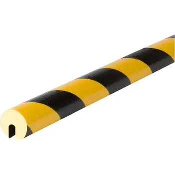 Dětská zábrana Černo-žlutá pěnová reflexní ochrana rohů zdí, stěn typ O - 4 x 100 cm
