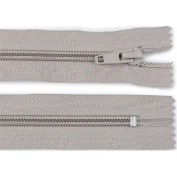 Zip Spirálový zip No 5 délka 18 cm POL, malé, 310 šedobéžová