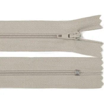Zip Spirálový zip No 3 délka 20 cm autolock, malé, 310 šedobéžová