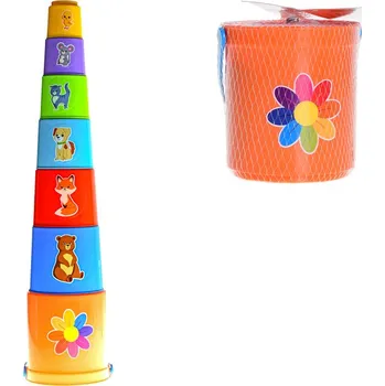 plyšák Pyramida skládací kalíšky s obrázky