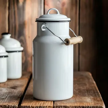 Konvička na mléko Mlékovar, smaltovaný OLKUSKIE WYROBY EMALIOWANE 2 l OWE White