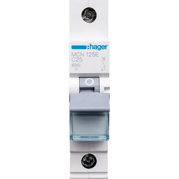 Jistič Jistič Hager 1P C 25A 6kA AC MCN125E