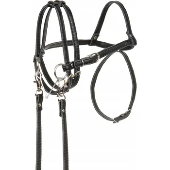 Hobby horsing Skippi Ohlávka pro Hobby Horse - otěže, udidlo, ekokůže - černá