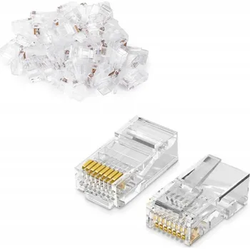 Síťový konektor KONCOVKA KONCOVKY 50x KONEKTOR KONEKTORY RJ45 RJ 45 RJ-45