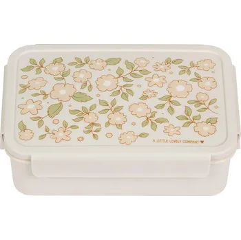 Svačinový box A LITTLE LOVELY COMPANY 1,20 l – plastová krabička na oběd / svačinu Blossom Pink