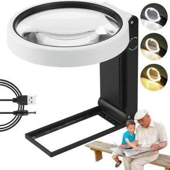 Lupa LUPA SKLO PRO ČTENÍ S LED PODSVÍCENÍM 10x 25x 110 mm