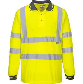 Pánská móda PORTWEST Polokošile S277 HiVis, dlouhý rukáv, reflexní POR-S277YER5XL Žlutá 5XL