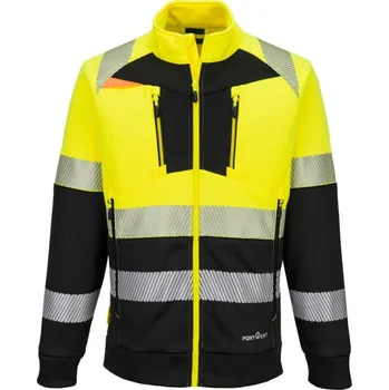 pracovní mikina PORTWEST Mikina DX490 na zip, reflexní POR-DX490YBRXXL 2XL Žlutá/černá