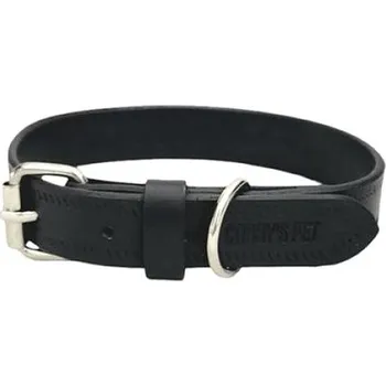 Obojek pro psa Cobbys Pet Obojek z pravé kůže černý 50cm × 2,5cm