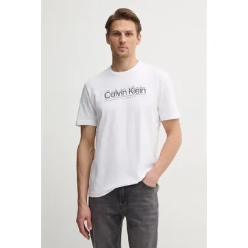 Pánské tričko Bavlněné tričko Calvin Klein K10K114149 bílá 00X, vel. XL