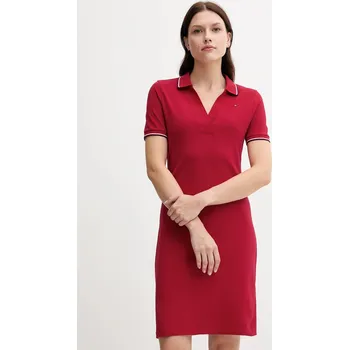 Dámské šaty Šaty Tommy Hilfiger WW0WW45740 červená 33X, vel. L