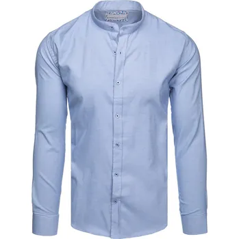 Pánská košile Pánská světle modrá ležérní košile se stojáčkem DX2616 Velikost: 2XL