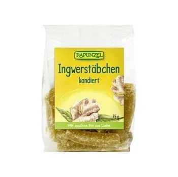 Sušená potravina Rapunzel Zázvorové tyčinky kandované 75g bio BIO VEGAN Množství: 1 ks