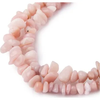 Přívěsek Zlomky z minerálu Růžový opál 80cm